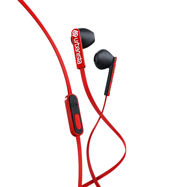 Miniatyrbillede 1 af 2: Urbanista San Francisco Headset Ledningsført I ørerne Opkald/musik Rød