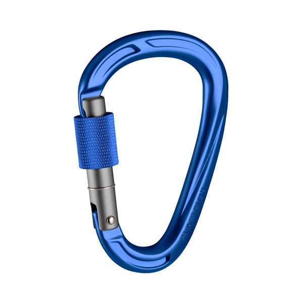 Mammut Crag HMS Screw Gate Låsbar karbinhake D-formad Blå, Grå 1 styck