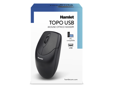 Pikkukuva 2 / 6: Hamlet XMICEU2 hiiri Office Molempikätinen USB A-tyyppi Optinen 1000 DPI