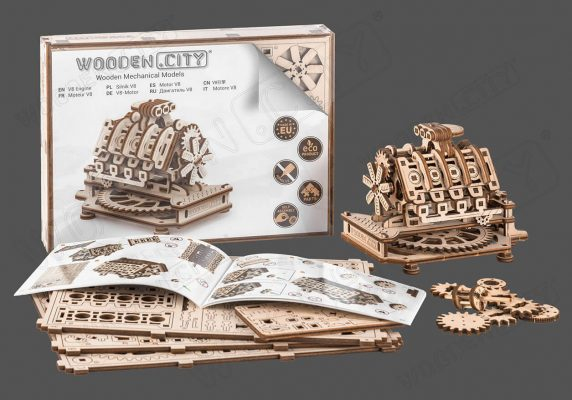 WOODEN.CITY V8 Engine 3D-palapeli 200 kpl
