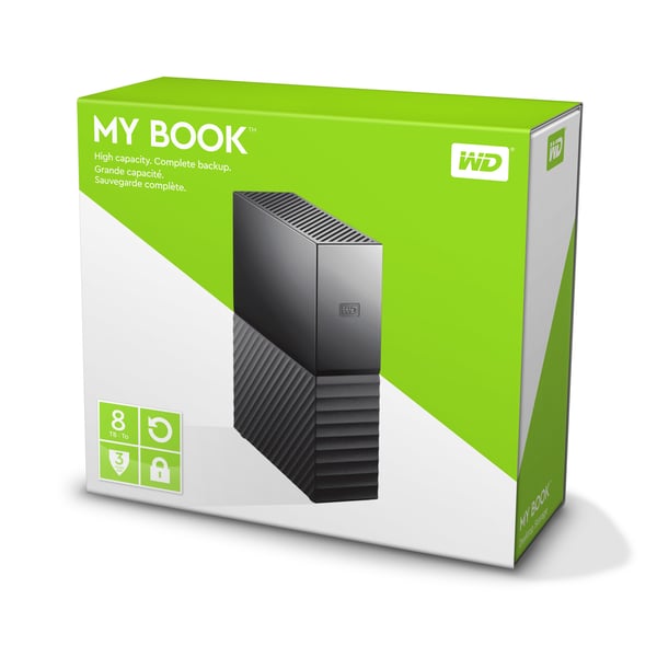Miniatyrbild 9 av 11: WD My Book WDBBGB0080HBK - Hårddisk - krypterad - 8 TB - extern (stationär)