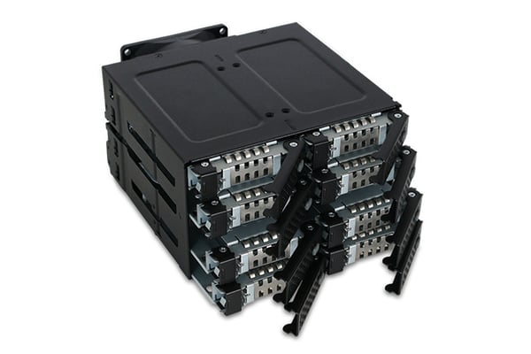 Miniatyrbild 3 av 8: Icy Dock MB508SP-B drive bay-paneler 2x 5,25" Carrier-panel Svart