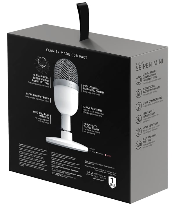 Miniatyrbild 2 av 5: Razer Seiren Mini Vit Bordsmikrofon