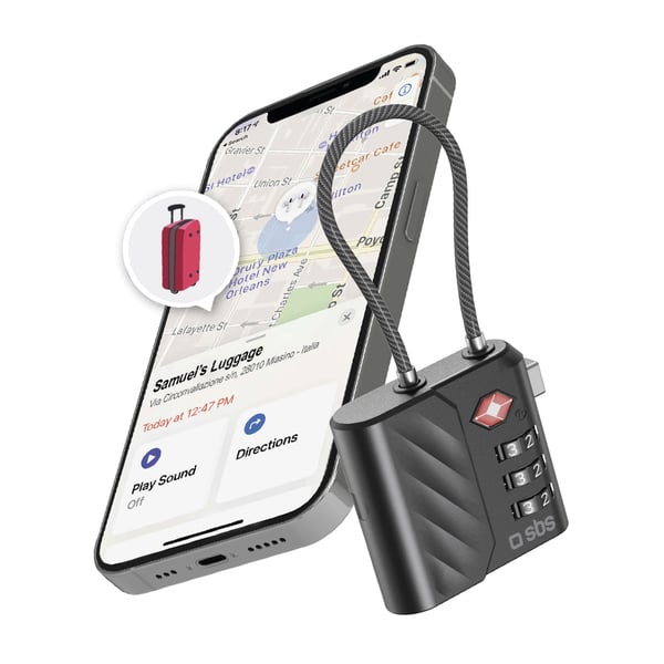 SBS TEFINDLOCK bagagelås Bagage kombinationslås Sort