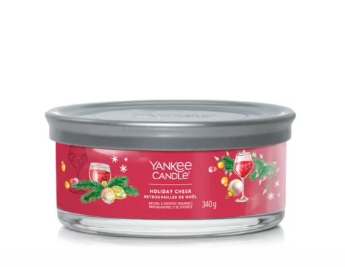 Yankee Candle 1743363E stearinljus Rund Frukt Röd, Silver 1 styck
