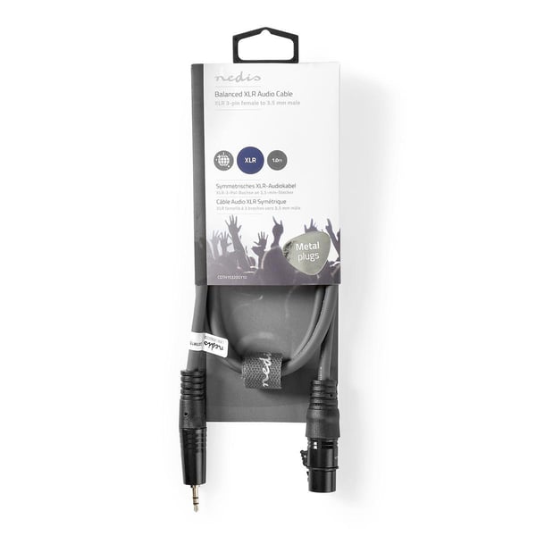 Miniatyrbild 2 av 3: Nedis COTH15320GY10 ljudkabel 1 m XLR (3-pin) Grå