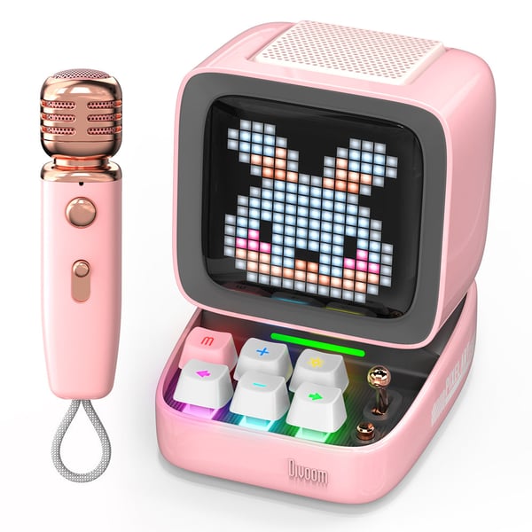Miniatyrbild 4 av 4: Divoom Ditoo-Mic Mini Bärbar monohögtalare Rosa 15 W
