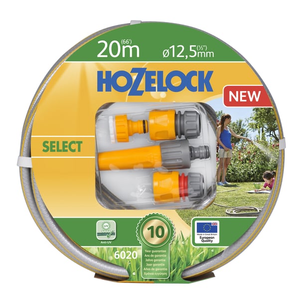 Miniatyrbillede 1 af 2: Hozelock 6020P9000 haveslange 20 m Over jorden PVC Grå, Gul