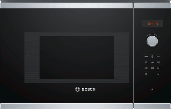 Pikkukuva 1 / 6: Bosch-mikroaaltouuni BFL523MS0, integroitu, 20 l, 800 W, ruostumaton teräs/musta