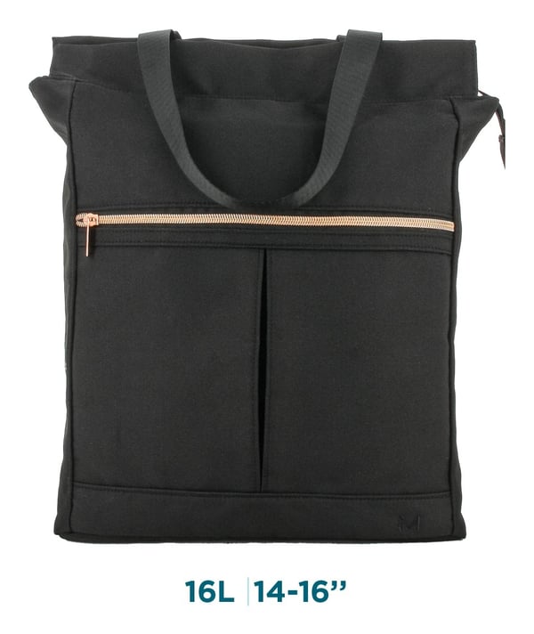 Miniatyrbillede 2 af 5: Mobilis 070011 taske og etui til laptop 40,6 cm (16") Rygsæk Sort, Roseguld