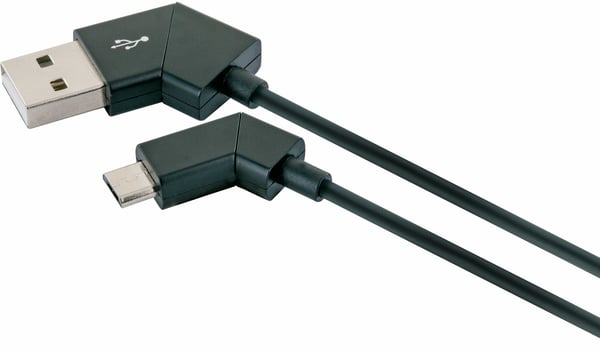 Schwaiger LKW 120 M USB-kabel USB 2.0 1,2 m USB A Micro-USB B Sort