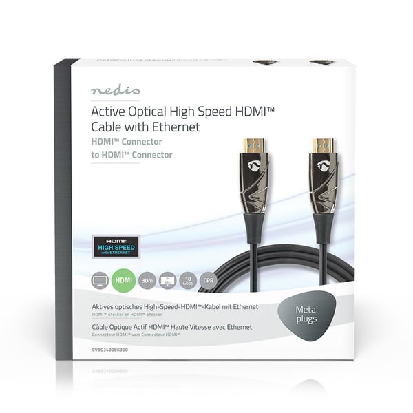 Miniatyrbild 2 av 6: Nedis CVBG3400BK300 HDMI-kabel 30 m HDMI Typ A (standard) Svart