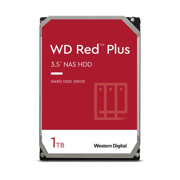 Miniatyrbild 1 av 12: Western Digital Red Plus interna hårddiskar 1 TB 5400 RPM 64 MB 3.5" Serial ATA III