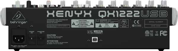 Behringer QX1222USB audio mixer 16 kanaler