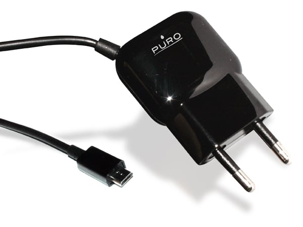 Miniatyrbild 2 av 5: PURO MTCMICROBLK mobilladdare Mobiltelefon Svart AC inomhus