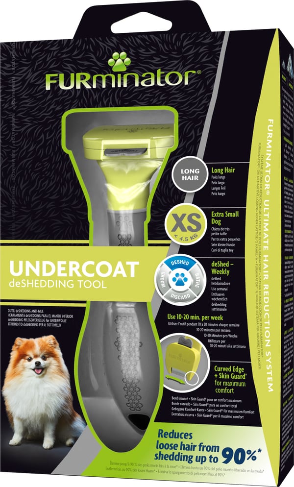FURminator 4048422144243 børste & kam til kæledyr Sort, Gul Hund Deshedder