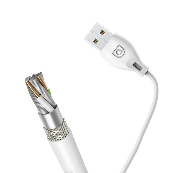 Miniatyrbillede 2 af 2: DUDAO L4M USB-A to microUSB cable 2m white USB-kabel USB 2.0 USB A Micro-USB A 0,48 Gbit/sek. Hvid
