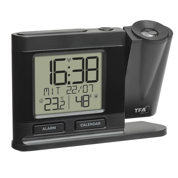 TFA-Dostmann 60.5017.01 vækkeur Digital alarmur Sort