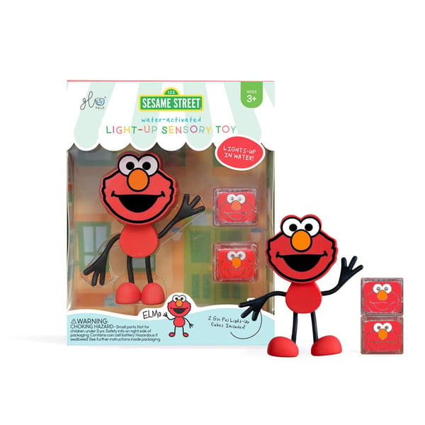 Pikkukuva 1 / 4: Glo Pals, kylpyhahmo Elmo - Setti, jossa on kaksi vesiaktivoitavaa aistivalokuutiota