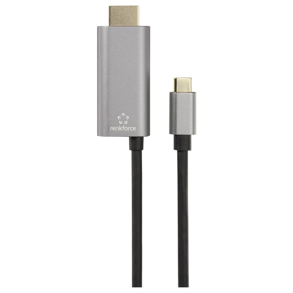 Miniatyrbillede 5 af 6: Renkforce RF-6409790 kabel kønsskifter HDMI, USB-C USB-C Sort, Grå