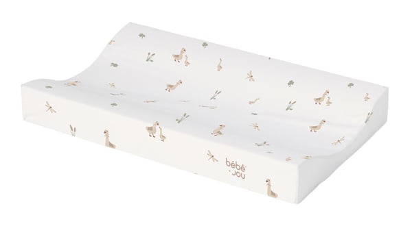 ZEWI bébé-jou 6800_0255 skiftemåtte Polyvinylchlorid (PVC), Polyurethan (PU) Beige, Brun, Hvid Kurvet