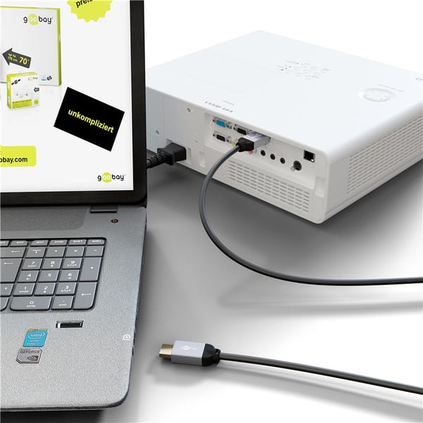 Goobay 71460 videokabeladapter 1 m DisplayPort HDMI Svart