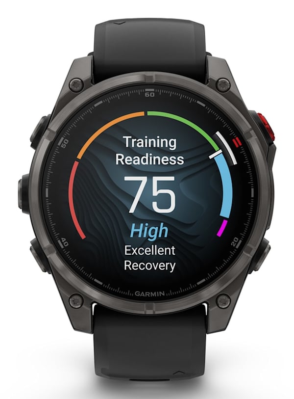 Miniatyrbillede 2 af 12: Garmin fēnix 8 Pro 3,56 cm (1.4") AMOLED 47 mm Digital 454 x 454 pixel Berøringsskærm Grå Wi-Fi GPS (satellit)