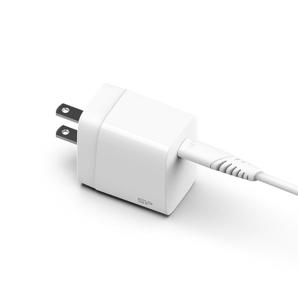 Silicon Power SP18WASYQM10L0CW oplader til mobil enhed Smartphone, Tablet Hvid Vekselstrøm Hurtig opladning Indendørs