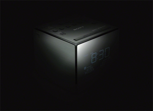 Sony XDRC1DBP vækkeur Digital alarmur Sort, Sølv
