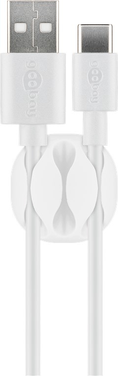 Goobay 70681 kabelorganisator Bord/Væg Kabelklemme Hvid 5 stk
