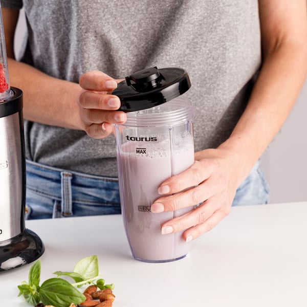 Taurus SHAKE & GO MIX 0,5 l Bänkmixer 1000 W Rostfritt stål, Svart