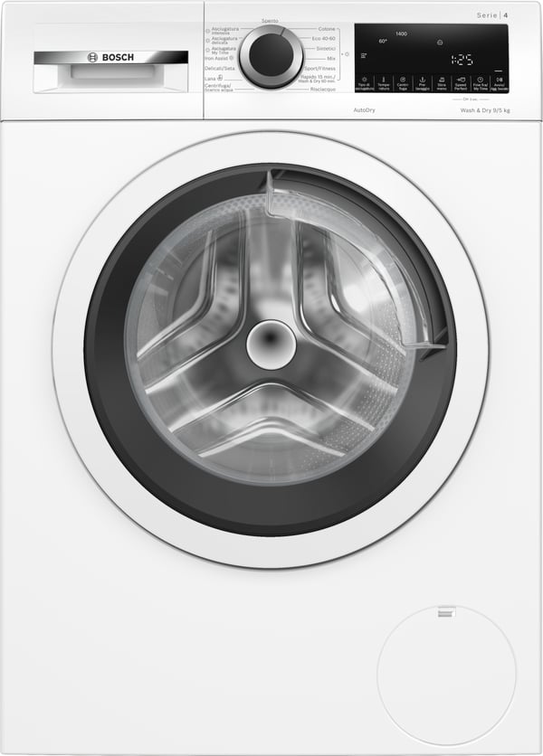 Bosch Serie 4 WNA144V0IT kombinerad tvättmaskin och Tumlare Fristående Frontmatad Vit