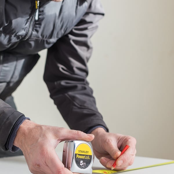 Stanley Powerlock måttband 5 m Kolstål Svart, Rostfritt stål, Gul