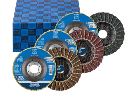 PFERD POLIVLIES flap disc set PVL 1 stk
