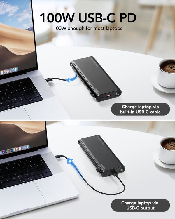 VEGER TC130 basstationer Litium-Ion (Li-Ion) 25000 mAh Svart