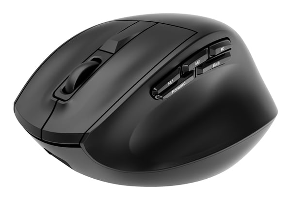 Gembird MUSW3-9B-01 hiiri Office Oikeakätinen RF Wireless + Bluetooth + USB Type-A Optinen 2400 DPI