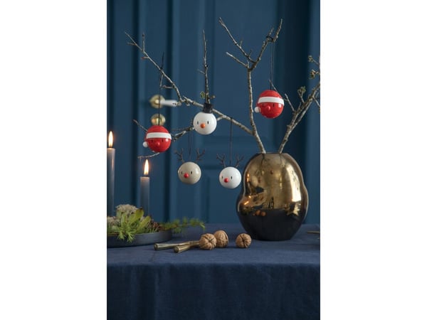 Miniatyrbild 3 av 4: Hoptimist Reindeer Ornament Samlarfigur Plast Vit 2 styck