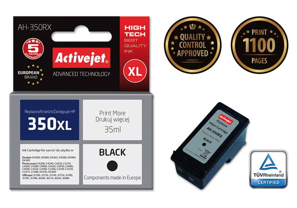Activejet AH-337R blæk (erstatning HP 337 C9364EE; Premium; 25 ml; sort)