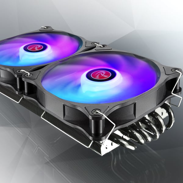 RAIJINTEK EOS 12 RBW ADD Emolevy, Suoritin Tuuletin 12 cm Musta, Valkoinen 2 kpl
