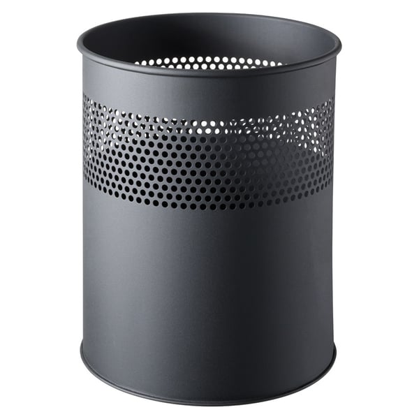 Helit H2515795 affaldskurv Rund Rustfrit stål Sort