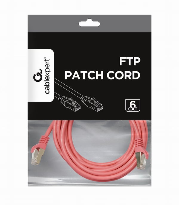 Gembird RJ45/RJ45 Cat6 3m netværkskabel Lyserød F/UTP (FTP)