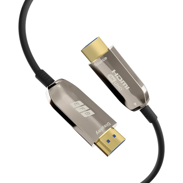 Pikkukuva 3 / 4: EFB Elektronik HDMI-21-00008 HDMI-kaapeli 30 m HDMI-tyyppi A (vakio) Musta, Ruostumaton teräs