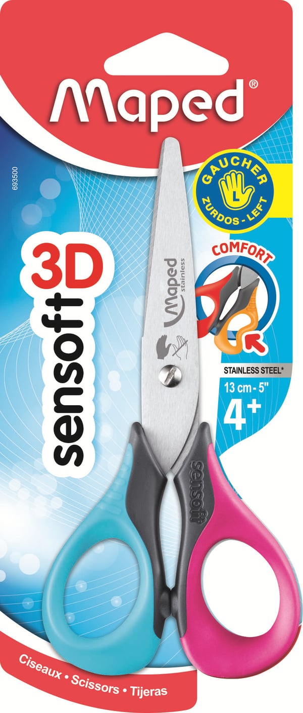 Maped 693500 kontorssax Pysselsaxar Rakt snitt Multifärg, Orange