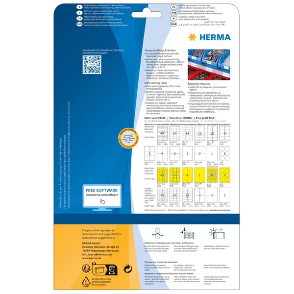 HERMA 8331 adresse- og postetiket Hvid