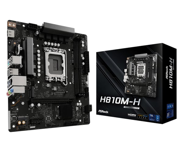 Pikkukuva 1 / 5: Asrock H810M-H Intel H810 LGA 1851 (Socket V1) mikro ATX