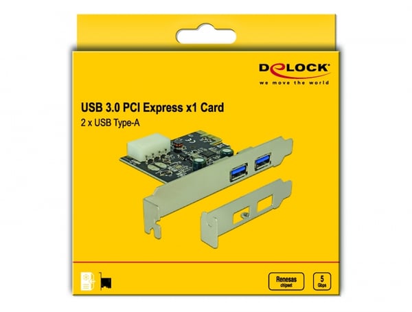 Miniatyrbild 3 av 4: DeLOCK 89243 nätverkskort/adapters Intern USB 3.2 Gen 1 (3.1 Gen 1)