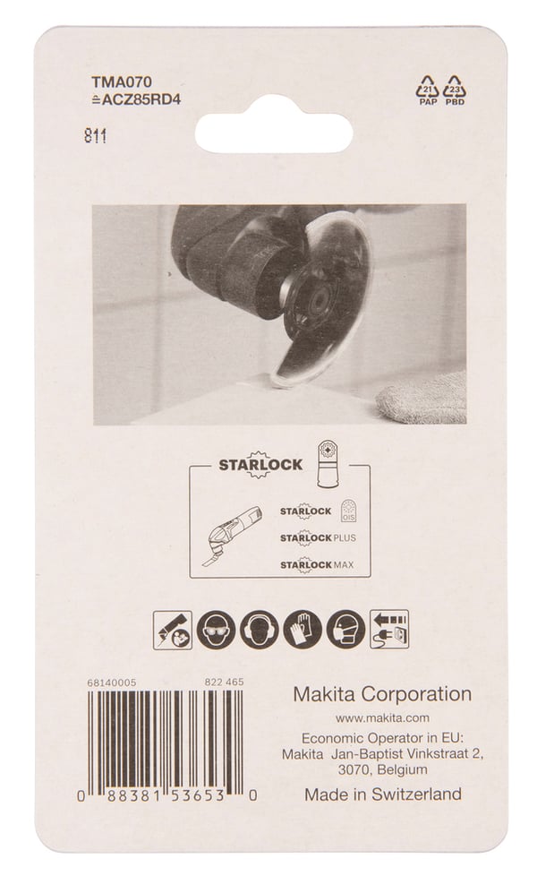 Pikkukuva 3 / 3: Makita B-65034 kuviosahan, lehtisahan & puukkosahan terä Diamond 1 kpl