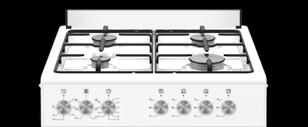 Bertazzoni La Germania SE664EB/24 Fritstående komfur Elektrisk Gaskomfur Hvid