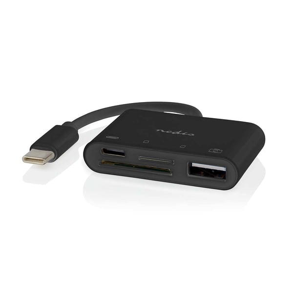 Nedis CCGB64780BK01 keskitin USB 2.0 Type-C 0 Mbit/s Musta