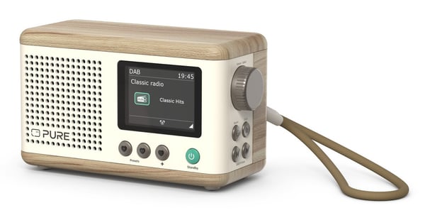Miniatyrbillede 6 af 7: Pure DAB+ Radio Classic Mini Bærbar Digital Cremefarvet, Træ